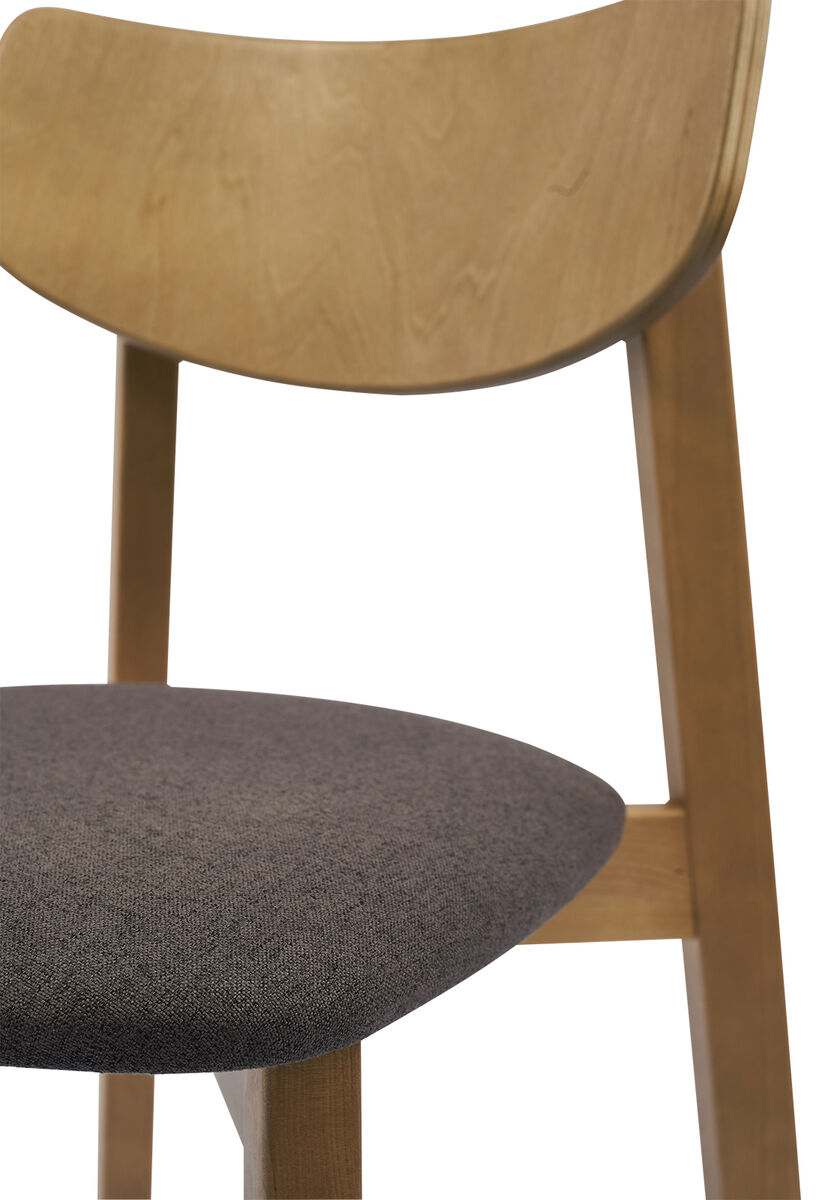Комплект из двух стульев Вега с мягким сиденьем, Дуб/Grey