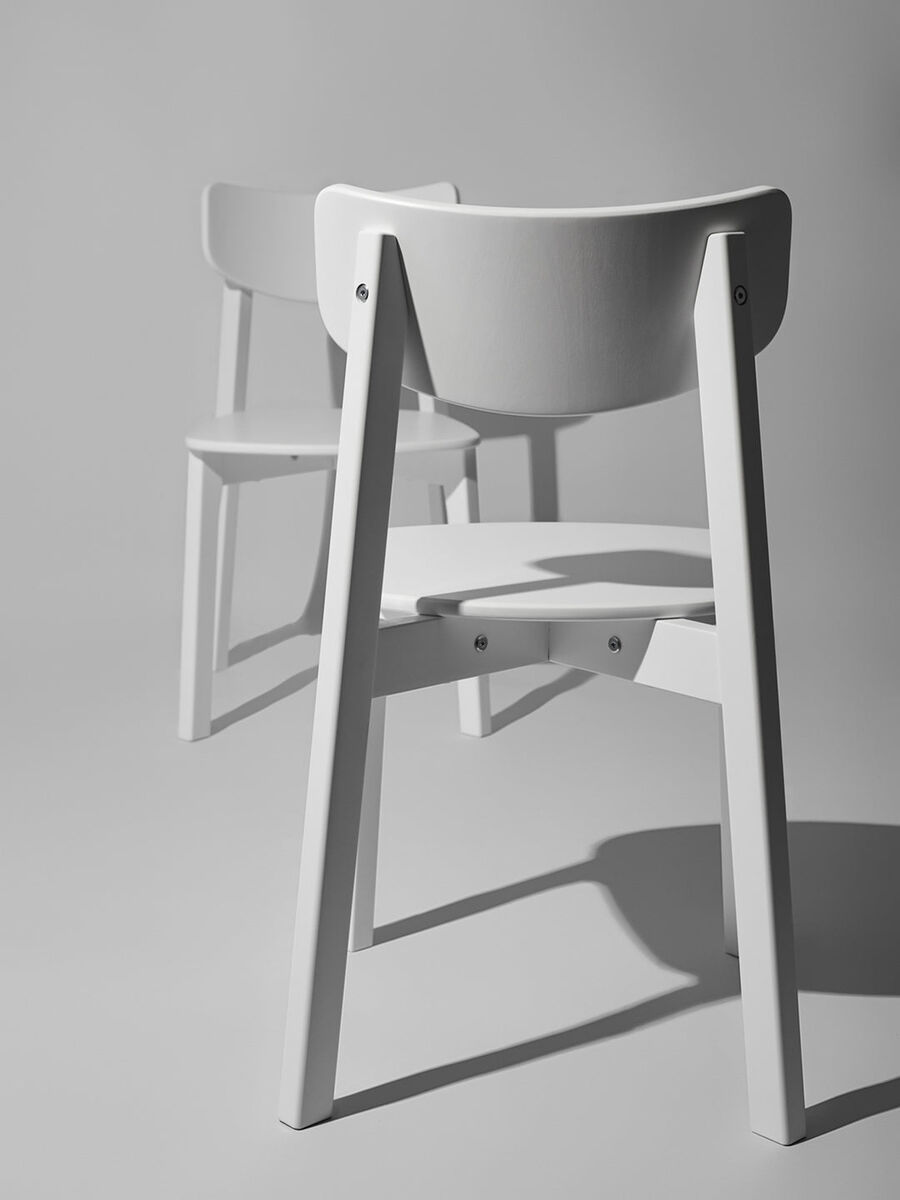 Комплект из двух стульев Вега с жестким сиденьем, Белый