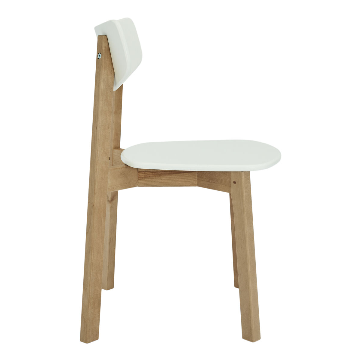 Комплект из двух стульев Вега с жестким сиденьем, дуб/белый