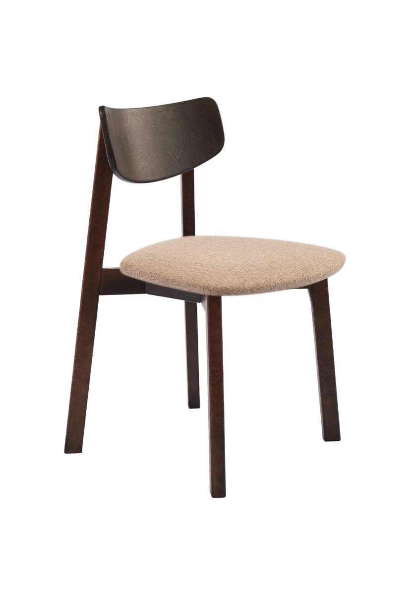 Комплект из двух стульев Вега с мягким сиденьем, орех/sand 