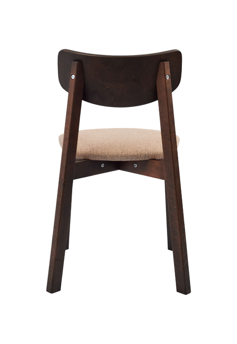 Комплект из двух стульев Вега с мягким сиденьем, Орех/Sand 