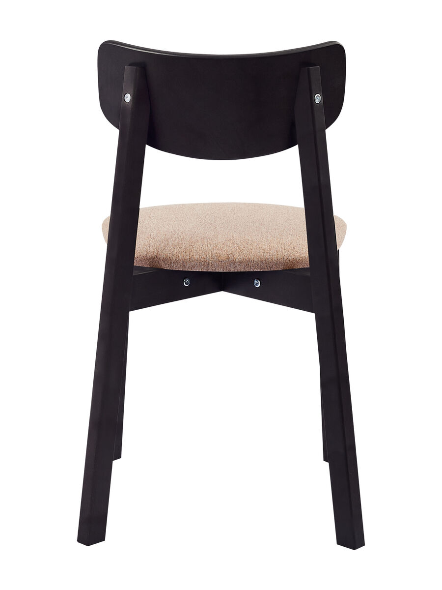 Комплект из двух стульев Вега с мягким сиденьем, Черный/Caramel