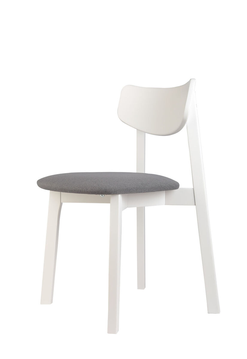 Комплект из двух стульев Вега с мягким сиденьем, Белый/Grey